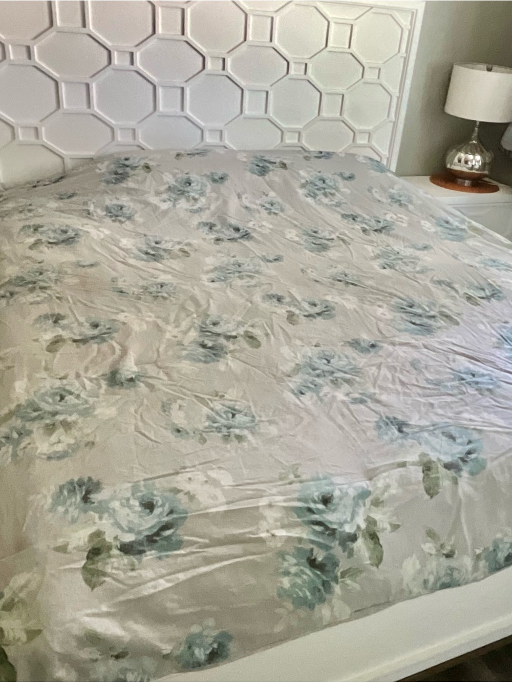 Queen floral sage colors comforter